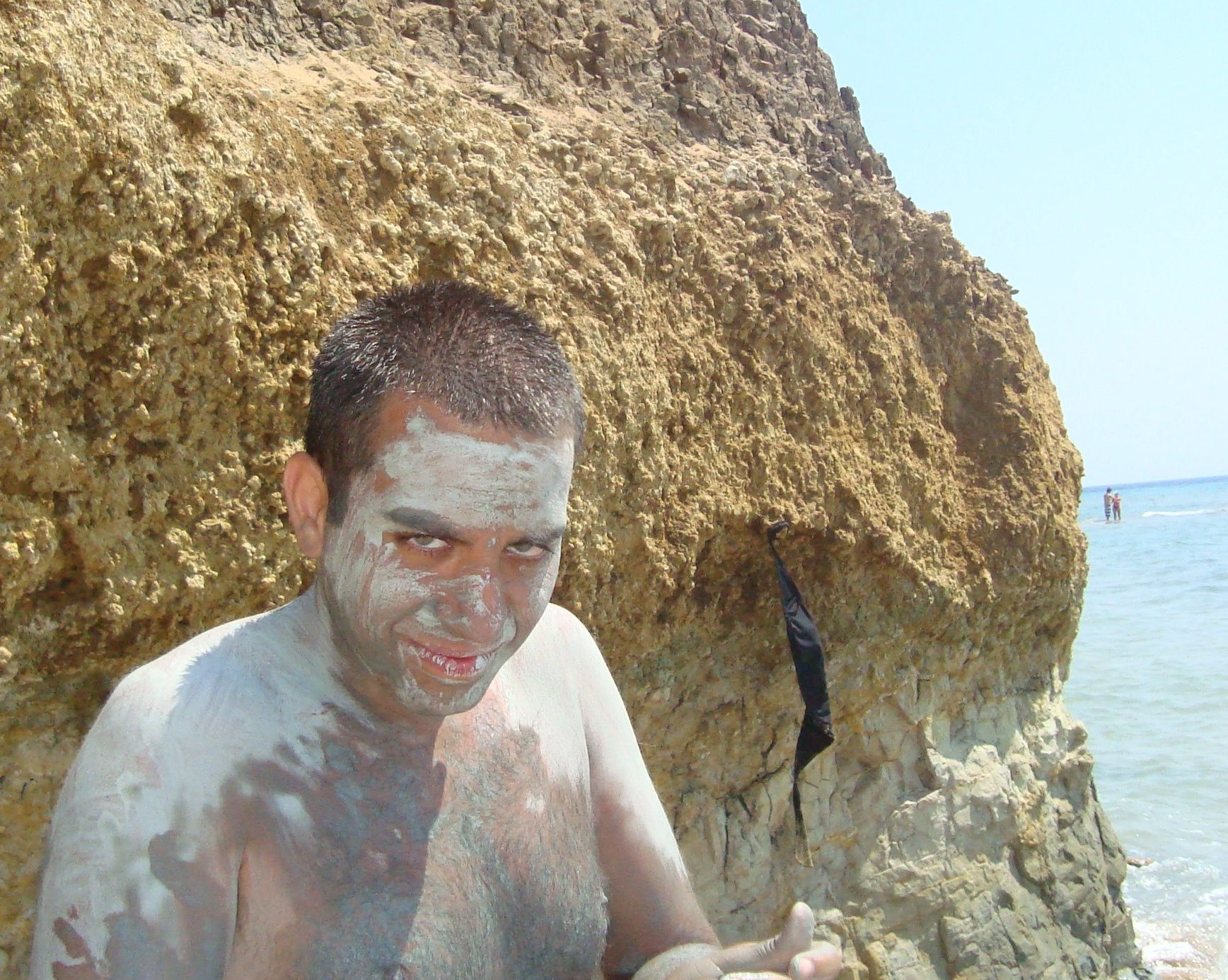 Mud baths in Corfù, Greece – Agios Georgios beach